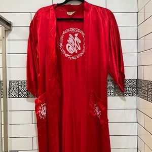 Vintage 70’s❤️Long Japanese rayon silk robe
